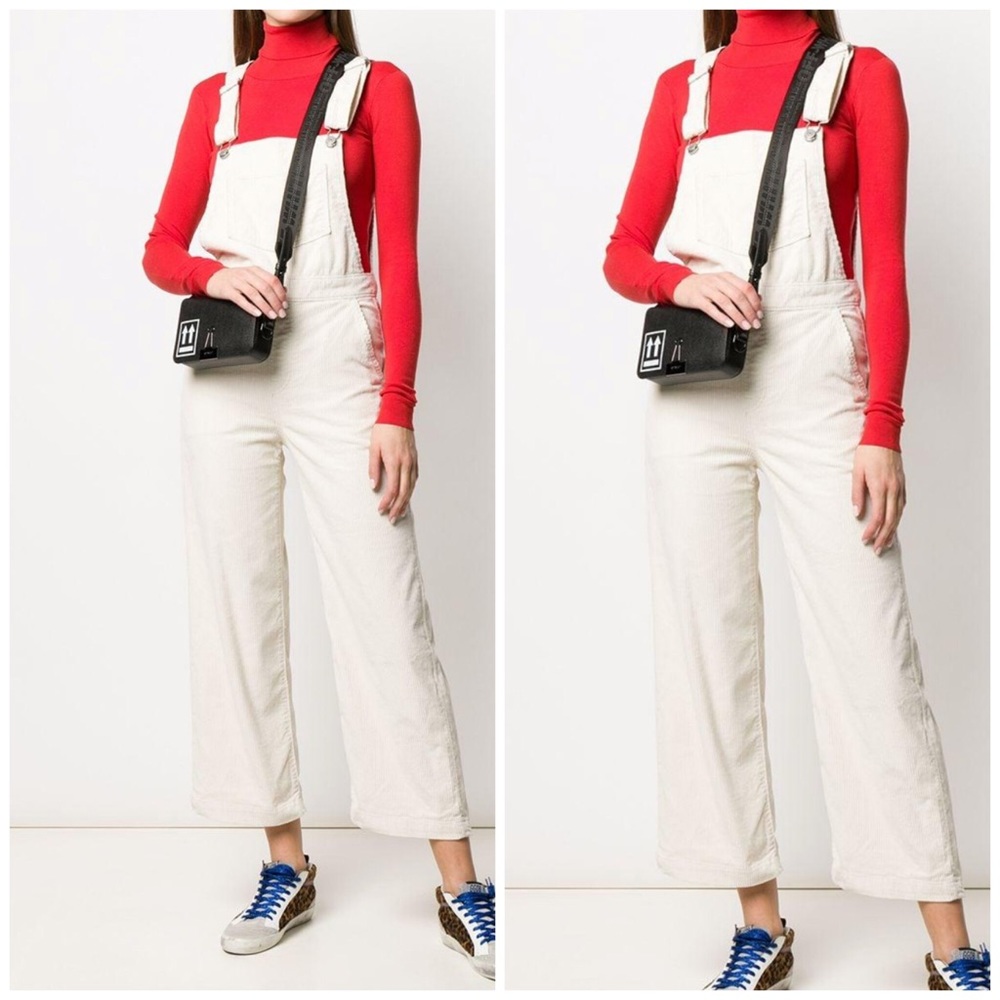 LEVIS RIBCAGE CORDUROY OVERALL CREAME 29